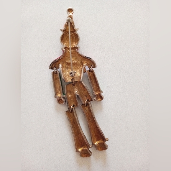 DON-LIN BROOCH ARTICULATED CLOWN PUMPKIN-HEAD HOLLOWEEN COSTUME MCM 4.5" - Picture 4 of 4